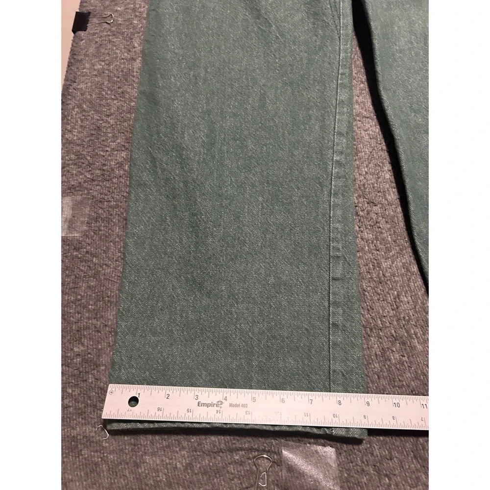 Marithe francois girbaud jeans mens green baggy Y2K skater fit 37X30 (tag 40)